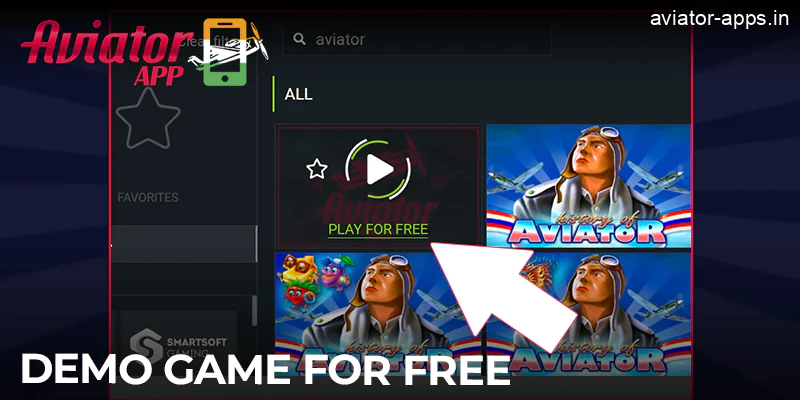 Play for free in the Aviator demo app