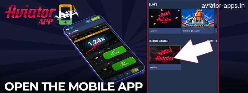 Launch the Aviator game from the mobile app