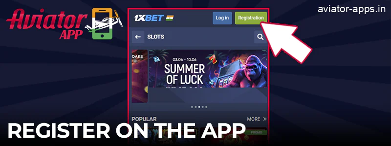 To play Aviator, register with the Casino App