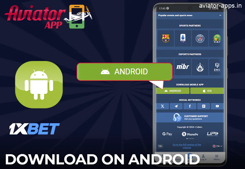 How to download the 1xbet Aviator app for Android