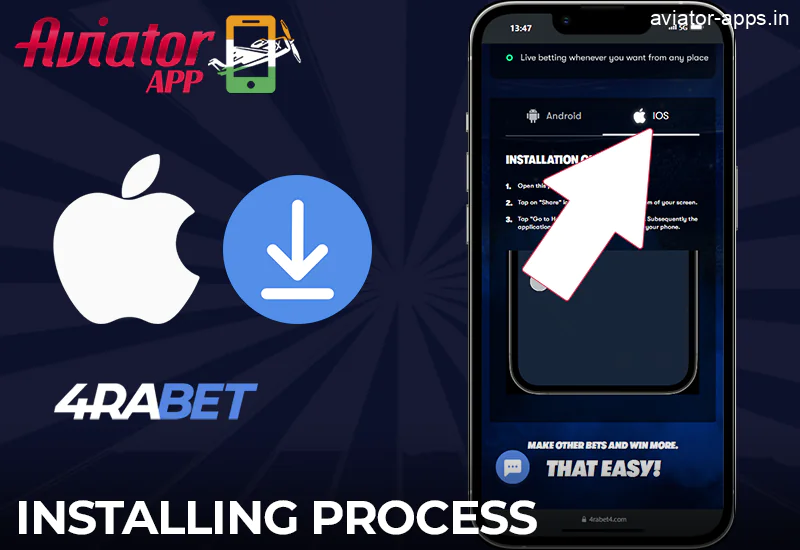 Installation of the 4rabet Mobile Aviator App on iOS