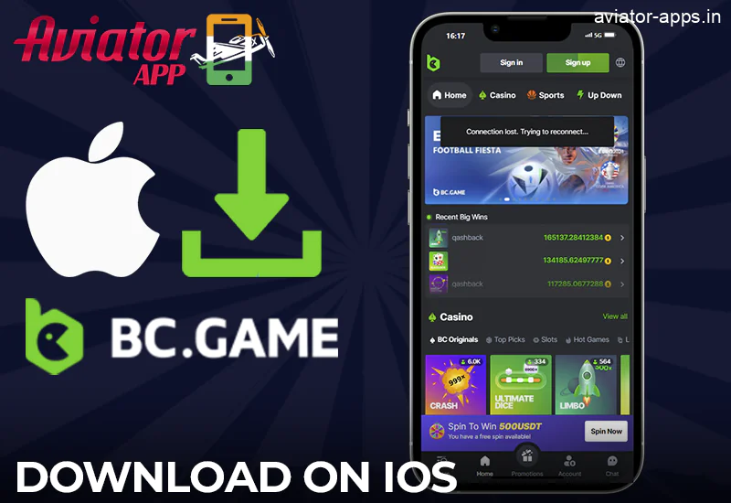 A basic guide on how to download the BC.Game Aviator app for iOS