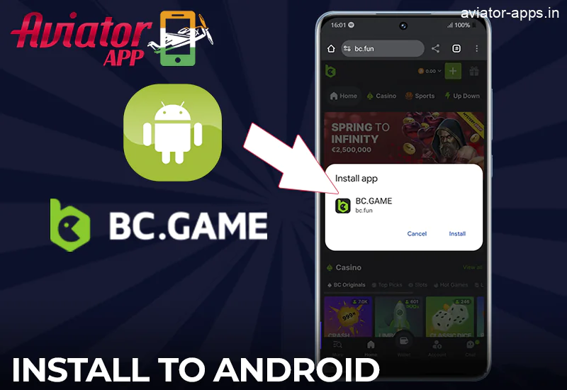 Steps for the installation of the BC.Game Aviator App on Android