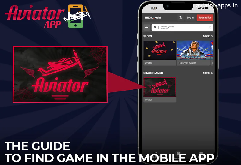 Instructions for finding Aviator in the Megapari mobile app