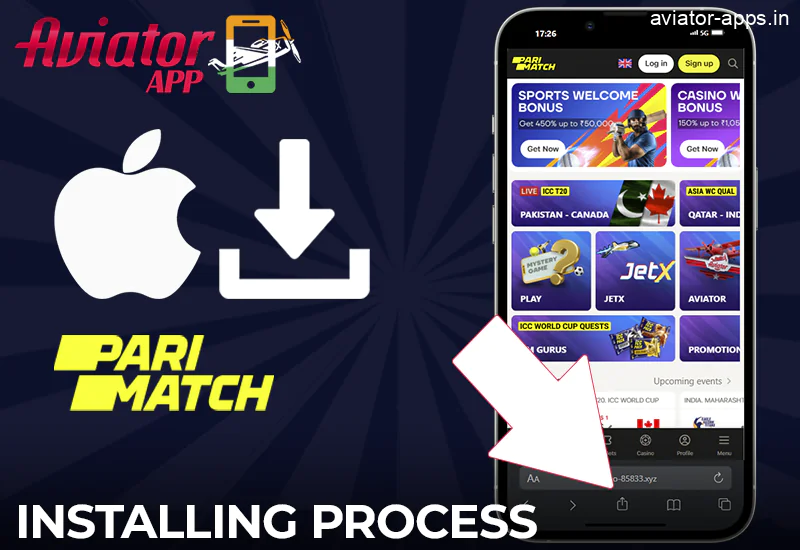 Installation of the Parimatch Mobile Aviator App on iOS