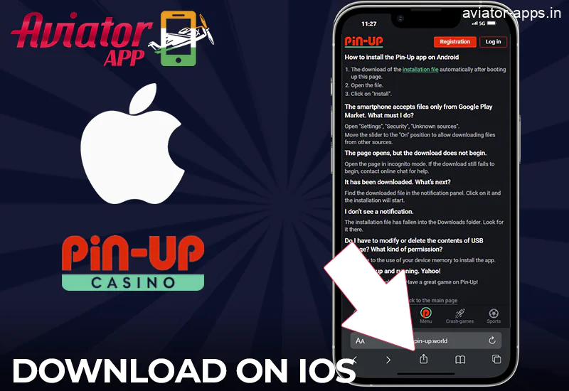 A basic guide on how to download the Pin-Up Aviator app for iOS